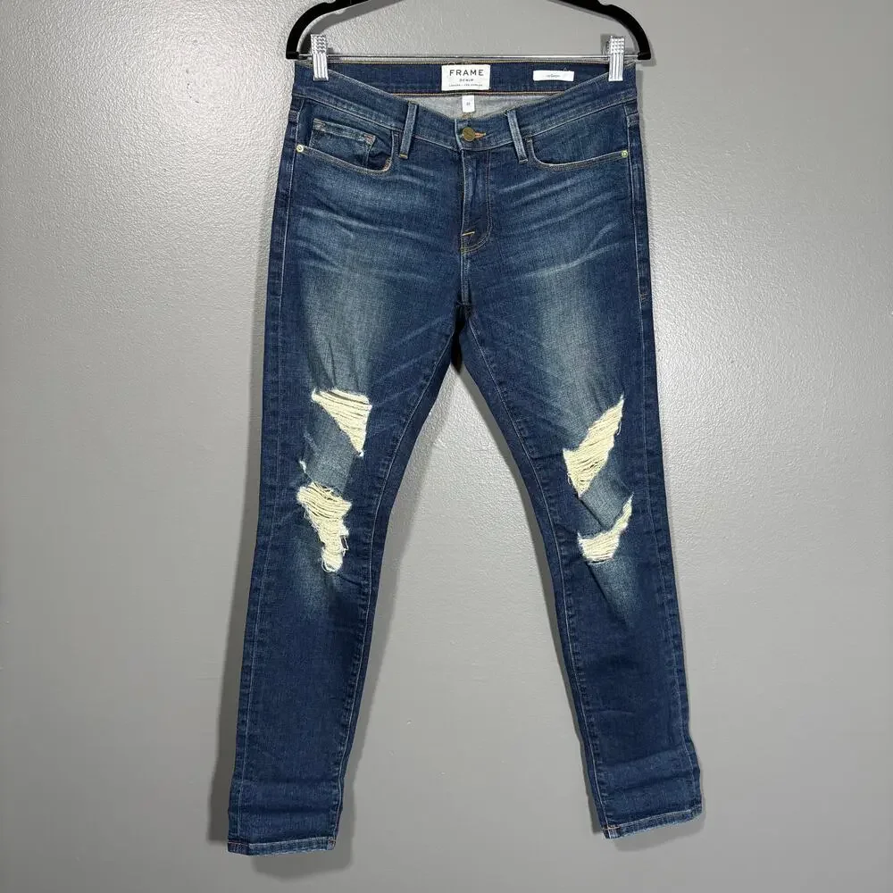 dark denim boyfriend jeans